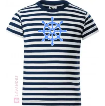 Kormidlo velké, dětské, pruhy, 110 (Dětské tričko pro vodáky)