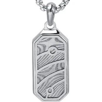 Přívěsek Tonni Marra® Přívěsek z damaškové a nerezové oceli Silver Cruinne s řetízkem