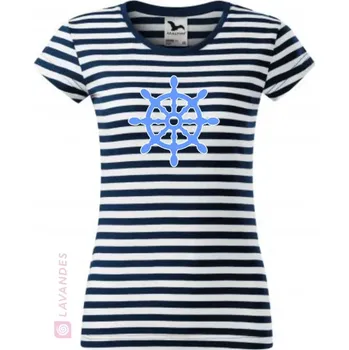 Dámské tričko Kormidlo velké, dámské, pruhy, S (Dámské tričko pro vodáky)