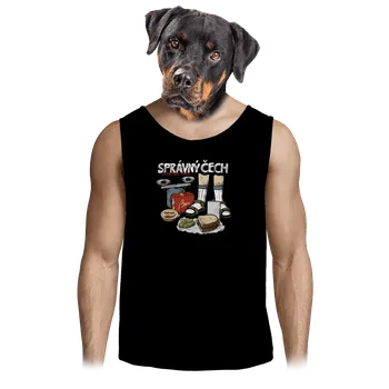 Pánské tílko Bastard Správný Čech pánské tílko Black