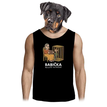 Pánské tílko Bastard Babička hlídačka pánské tílko Black