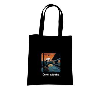 Nákupní taška Bastard Čekej dlouho taška Black