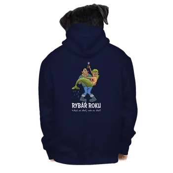 Pánská mikina Bastard Rybář roku pánská mikina na zip Navy