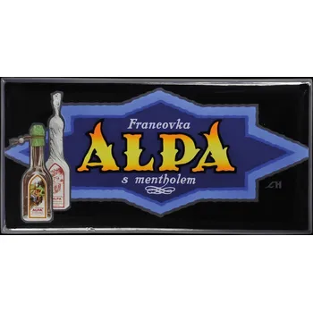 Plechová cedule Plechová retro cedule - Francovka Alpa Provedení: Dibond: 20 x 15 cm