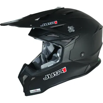 Helma na motorku Just1 J39 motokrosová přilba Solid černá mat - M JUS606