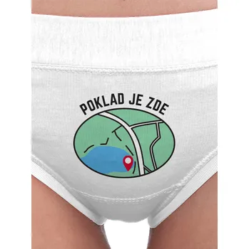 Souprava dámského spodního prádla Bastard Poklad - kalhotky - bílá