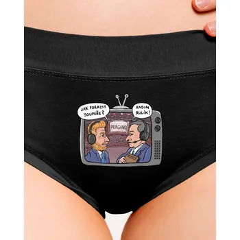 Souprava dámského spodního prádla Bastard Radim rulík dámské kalhotky Black