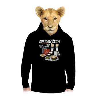 Chlapecká mikina Bastard Správný Čech dětská mikina klokanka Black