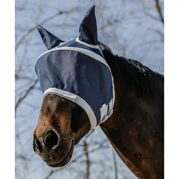 Koňská maska proti hmyzu Maska EquiThéme -CERCEAU- - Tmavě modrá - M/Cob