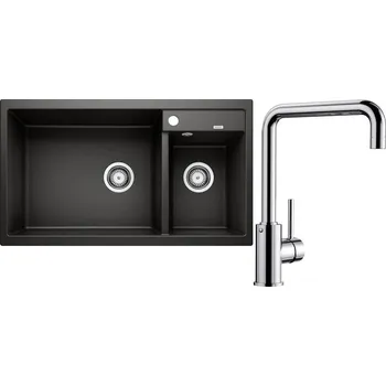 Granitový dřez Set RS Blanco Metra 9+ Blanco Mili (antracit + chrom)