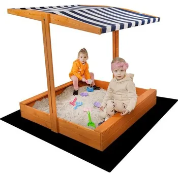 Pískoviště Dřevěné pískoviště se stříškou Slim - 120 cm