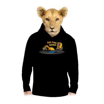 Chlapecká mikina Bastard Dig the sound dětská mikina klokanka Black