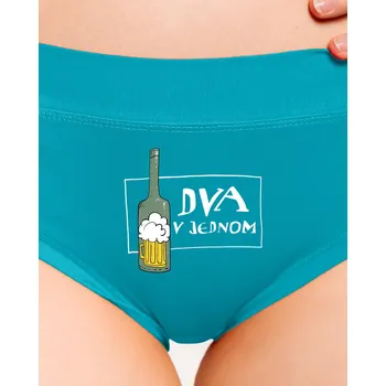 Souprava dámského spodního prádla Bastard Dva v jednom dámské kalhotky Turquoise