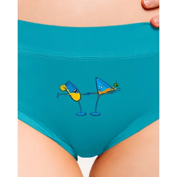 Souprava dámského spodního prádla Bastard Drinky dámské kalhotky Turquoise