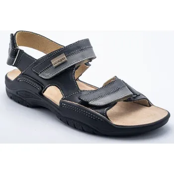 Dámská zdravotní obuv MEDISTYLE JINDRA 2J-M26 sandál černo-šedý, černá - 45