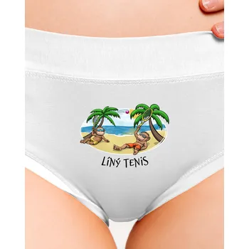 Souprava dámského spodního prádla Bastard Líný tenis dámské kalhotky White