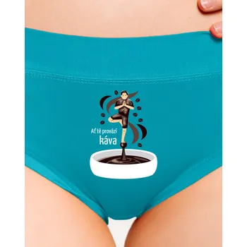 Souprava dámského spodního prádla Bastard Káva provází dámské kalhotky Turquoise