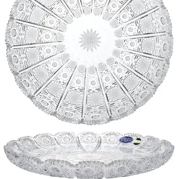 Bohemia Crystal, podnos kulatý. Český křišťál brus Klasik 280mm