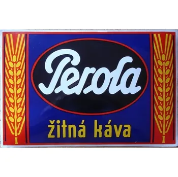Plechová cedule Plechová retro cedule - Perola žitná káva Provedení: Dibond: 20 x 15 cm