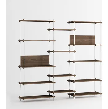 regál Policový systém Floor "S.200.3.E." MOEBE BARVA: Tmavý dub / Bílá