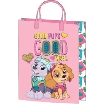 Dárková taška W&O Dárková taška TLAPKOVÁ PATROLA Skye a Everest růžová 32x27x10