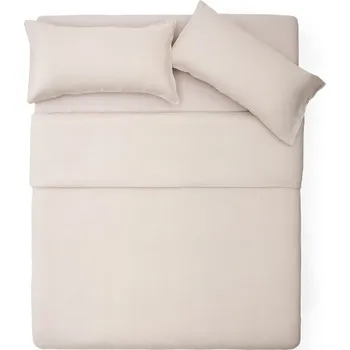 Povlečení Povlečení šedobéžové na jednolůžko/prodloužené s příměsí lnu 150x220 cm Simmel – Kave Home ID_1759058