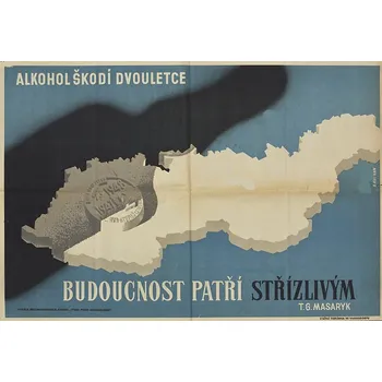 Plechová cedule Plechová retro cedule - Budoucnost patří střízlivým Provedení: Dibond: 20 x 15 cm