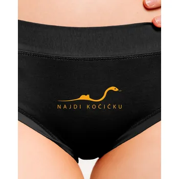 Souprava dámského spodního prádla Bastard Najdi kočičku dámské kalhotky Black