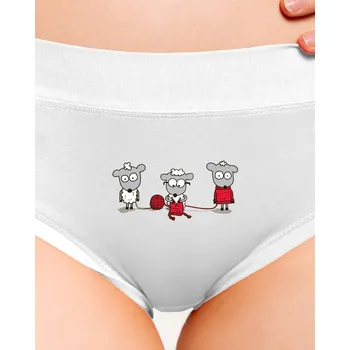 Souprava dámského spodního prádla Bastard Koloběh vlny dámské kalhotky White