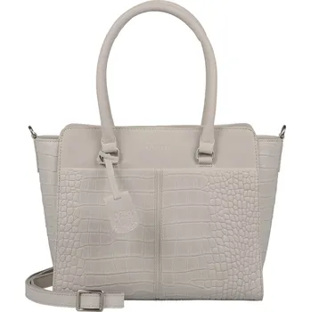 Kabelka Dámská kožená kabelka Burkely Klarke - světle šedá