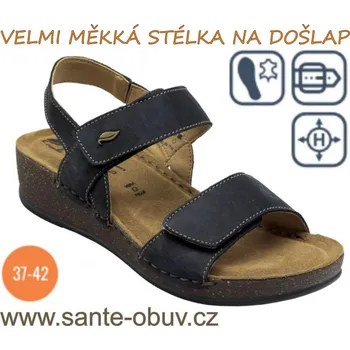 Dámská zdravotní obuv SANTÉ MN/22128 NERO vych. obuv ČERNÁ vel.36-42, --- - 39