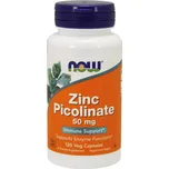 NOW Zinc Picolinate (zinek pikolinát), 50 mg, 120 rostlinných kapslí