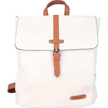 Dámský velký městský batoh FLORA&CO H6725 s obsahem cca 10l, formát A4 bílá