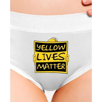 Souprava dámského spodního prádla Bastard Yellow lives matter dámské kalhotky White