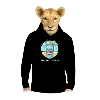 Chlapecká mikina Bastard Zuby na prázdninách dětská mikina klokanka Black