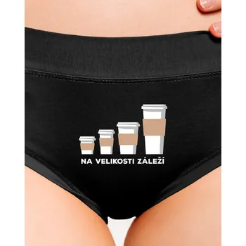 Souprava dámského spodního prádla Bastard Na velikosti záleží dámské kalhotky Black