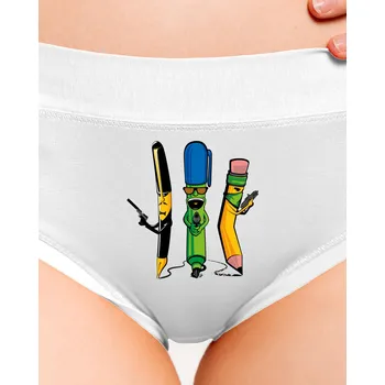 Souprava dámského spodního prádla Bastard Psací gang dámské kalhotky White