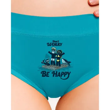 Souprava dámského spodního prádla Bastard Don't worry dámské kalhotky Turquoise