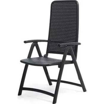 Plastová zahradní židle NARDI DARSENA - antracite/ antracitově