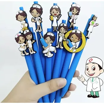 Kuličkové pera s motivem zdravotní sestra - sada 10 ks modrá