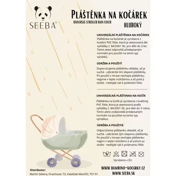 SEEBA pláštěnka na kočárek hluboký
