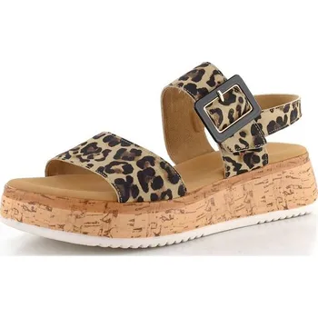 Dámské sandále Gabor sandály na platformě se zvířecím vzorem luchs/natur 62.744.90 - 38 | P695251