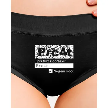 Souprava dámského spodního prádla Bastard Nejsem robot dámské kalhotky Black