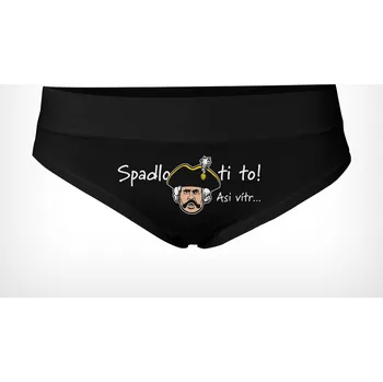 Souprava dámského spodního prádla Bastard Spadlo ti to - kalhotky - černá