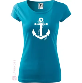Kotva velká, dámské, tyrkys, XS (Dámské tričko pro vodáky)
