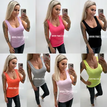 Dámské oblečení Tílko BASIC Barva: Oranžová