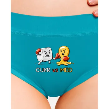 Souprava dámského spodního prádla Bastard Cukr vs. med dámské kalhotky Turquoise