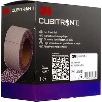 Brusný papír 3M brusný arch 70mmx10m CUBITRON II Net v roli na síť.podložce P080+ (34561)