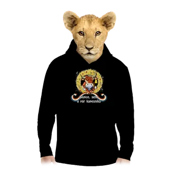 Chlapecká mikina Bastard Slunce, seno a pár kapesníků dětská mikina klokanka Black