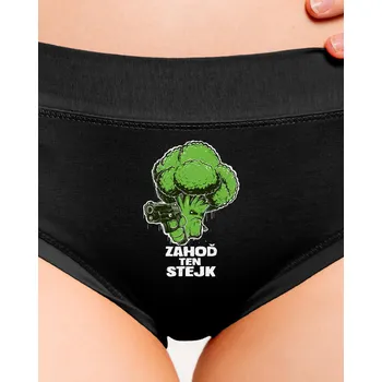 Souprava dámského spodního prádla Bastard Zahoď ten stejk dámské kalhotky Black